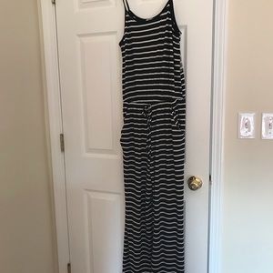 NWOT striped jumpsuit